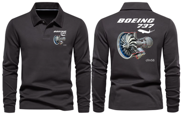 BOEING 737 LONG SLEEVE POLO